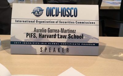 Gurrea Martínez participa en el programa de formación de reguladores financieros internacionales del IOSCO y la Universidad de Harvard